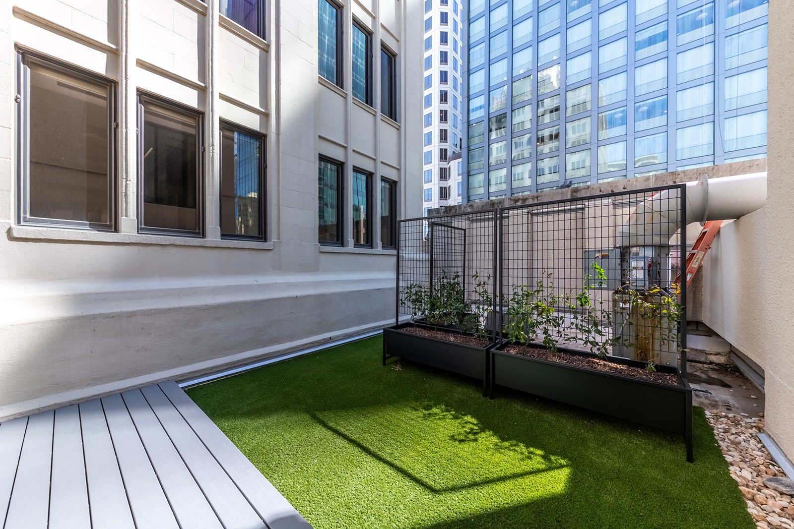 Patio deck looking toward downtown