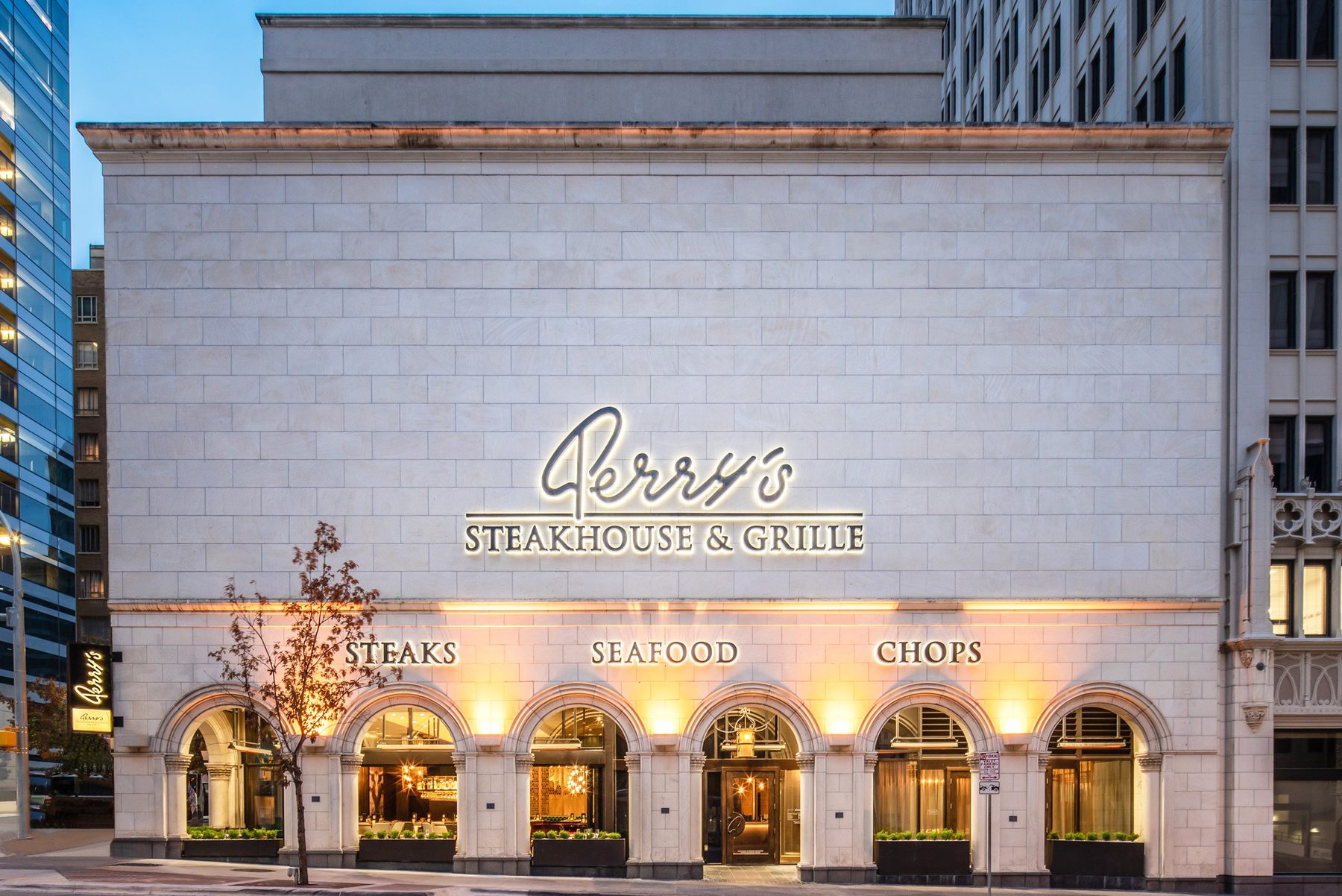 Perry's Steakhouse and Grille at street level